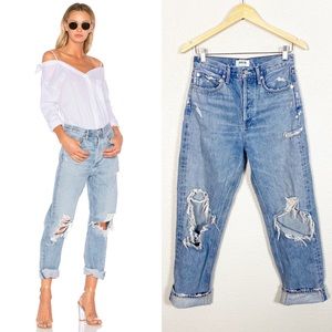 AGOLDE Womens 90s Mid Rise Loose Fit Jeans in Fall Out Size 25